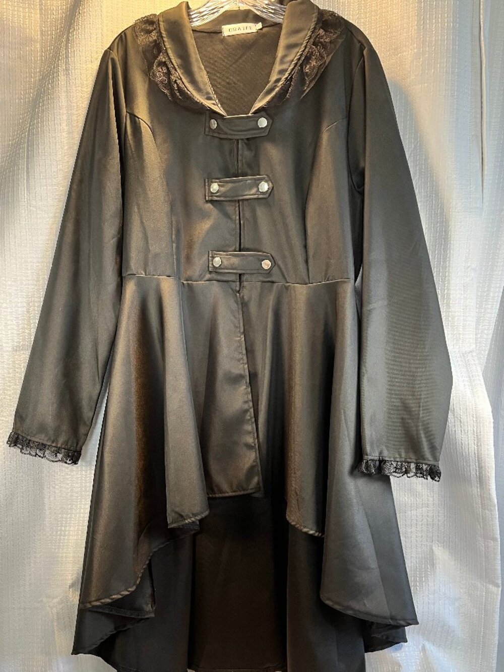 Oratee Black Gothic High-Low Cape Jacket 5X Fits size 20 US 2X